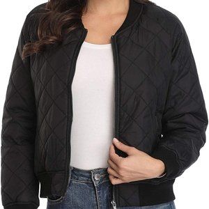 Women's Quilted Bomber Jacket